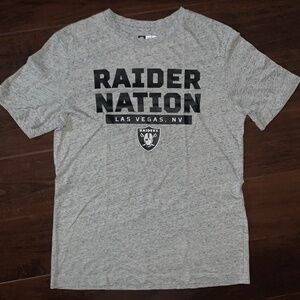 NFL Las Vegas Raiders "Raider Nation" Short Sleeve Graphic Shirt Size Medium